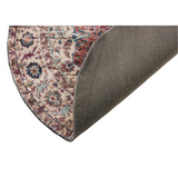 Babylon Multicolour Traditional Distressed Round Rug - Fab Habitat , Soft And Plush Turkish Rugs, 
