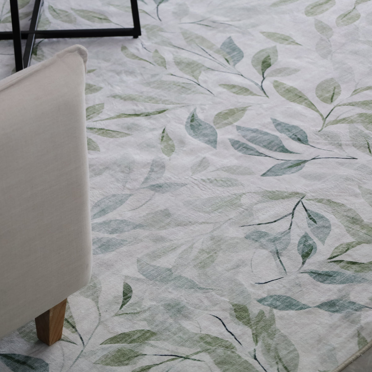 Bali rug 150x210cm laid on timber floor - washable rug buy in Australia