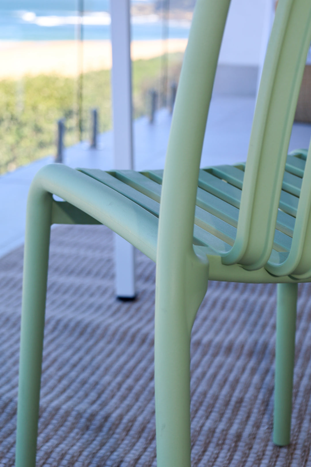 Bertioga Mint Green Outdoor Modern Cafe Chair