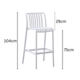 Bertioga White Outdoor Cafe Barstool - Fab Habitat , Outdoor Furniture,