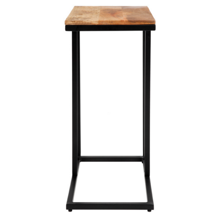 Bhumi C-Shaped Mango Wood Side Table - Fab Habitat , Side Tables, [product_size],