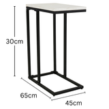 Bhumi C-Shaped Marble Top Side Table