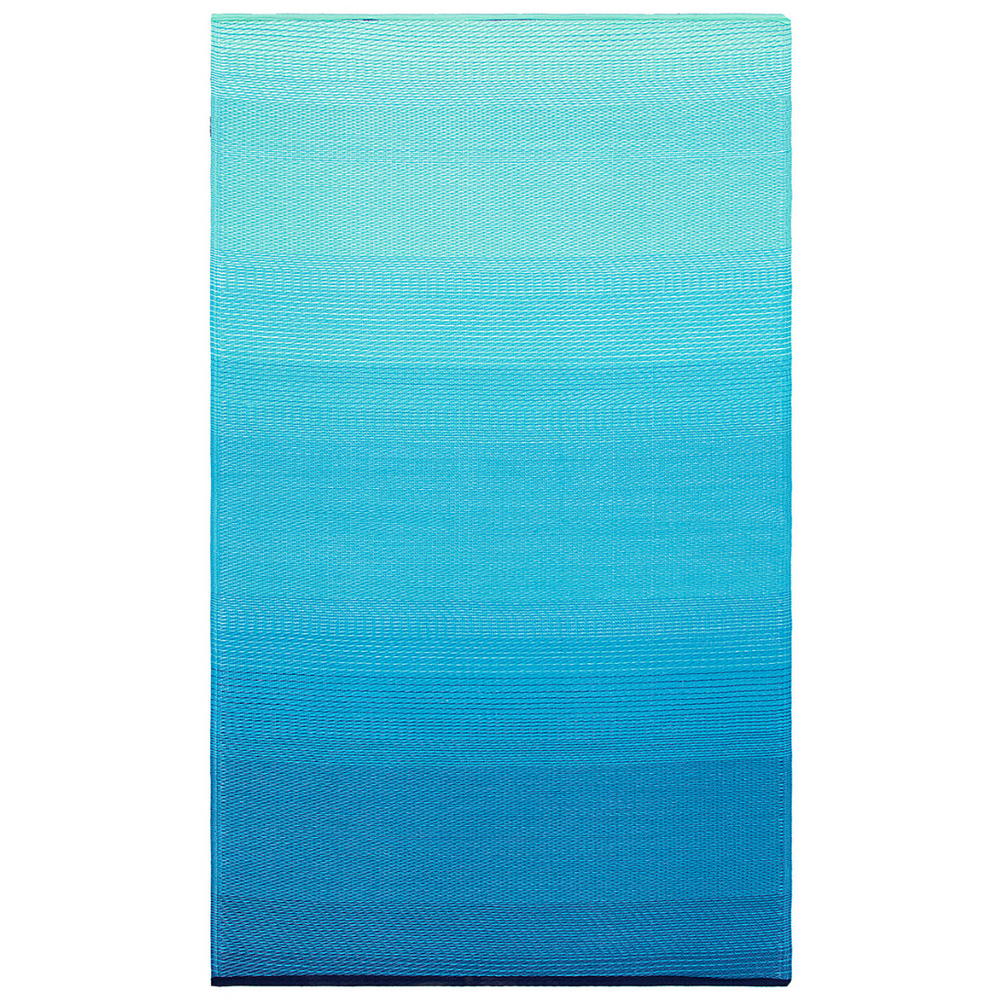 Big Sur Modern Blue Recycled Plastic Outdoor Rug - Fab Habitat , Recycled Plastic Rugs & Mats, 