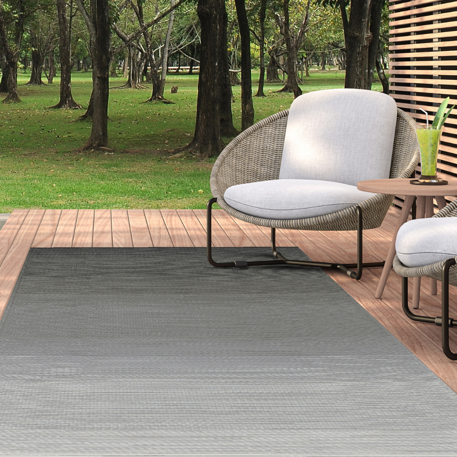 Big Sur Ash Modern Recycled Plastic Outdoor Rug - Fab Habitat , Recycled Plastic Rugs & Mats, 