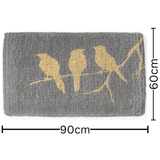 Birds on Branch Grey and Natural Coir Doormat 60x90cm – Decorative Front Door Mat – Buy Online in Australia