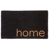 Black Home PVC Backed Coir Doormat - Fab Habitat , Doormats, 