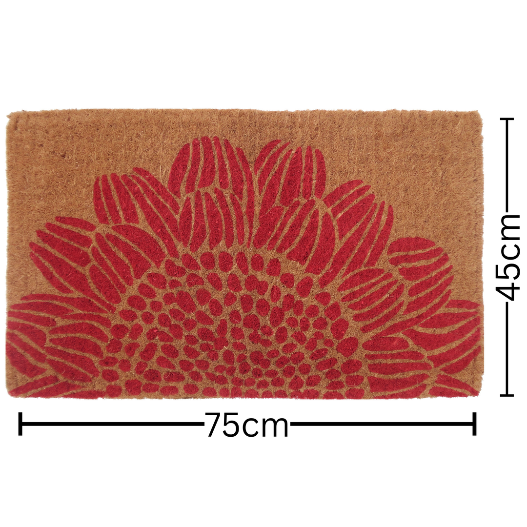 Blossom Coir Doormat 45x75cm – Floral Print Entry Rug – Buy Online in Australia