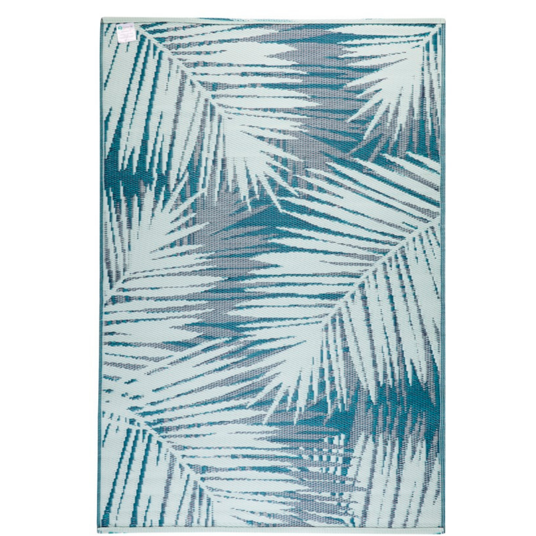 Botanica Blue Recycled Plastic Outdoor Area Rug - Fab Habitat , Recycled Plastic Rugs & Mats, 