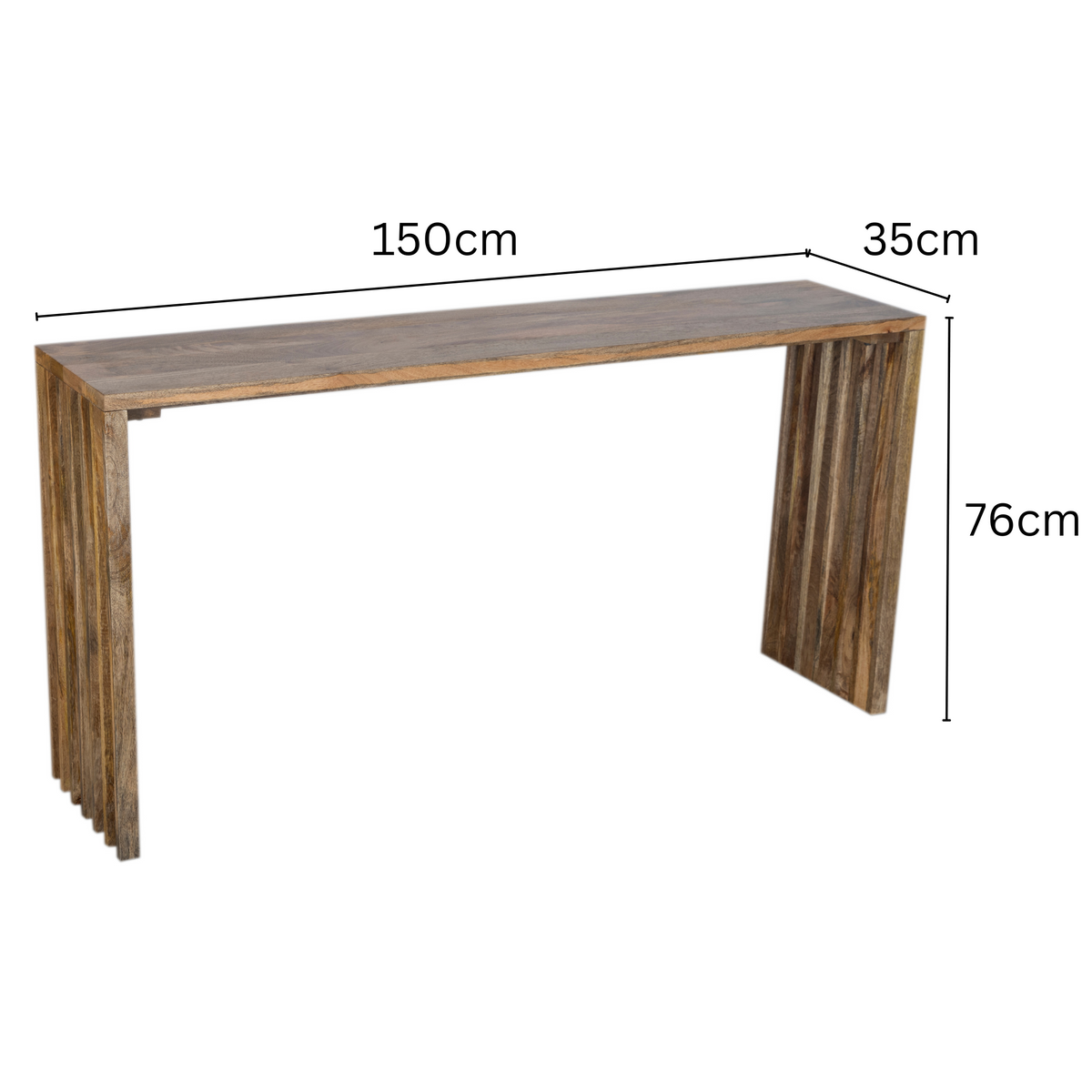 Brera slimline black console table 110cm with two-tier shelves – Buy online in Australia