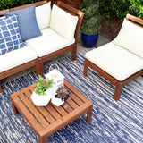 Brooklyn Navy and White Modern Recycled Plastic Large Carpet - Fab Habitat , Recycled Plastic Rugs & Mats, 