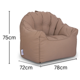 Atria Brown Outdoor Bean Bag Umbrella Sofa with Handle