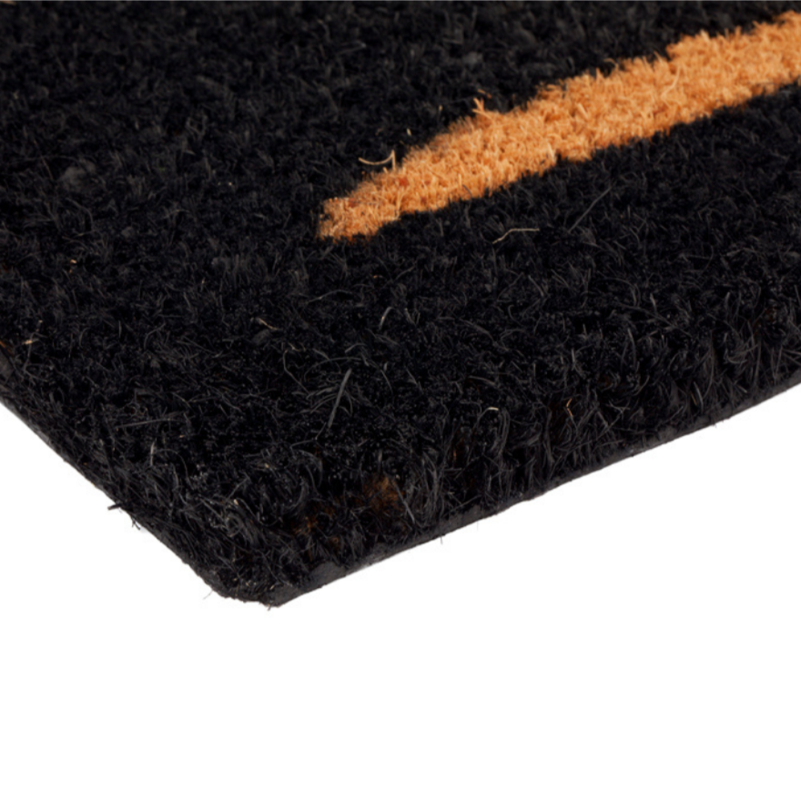 Buddies Black and Natural pvc backed coir doormat - Fab Habitat , Doormats, 