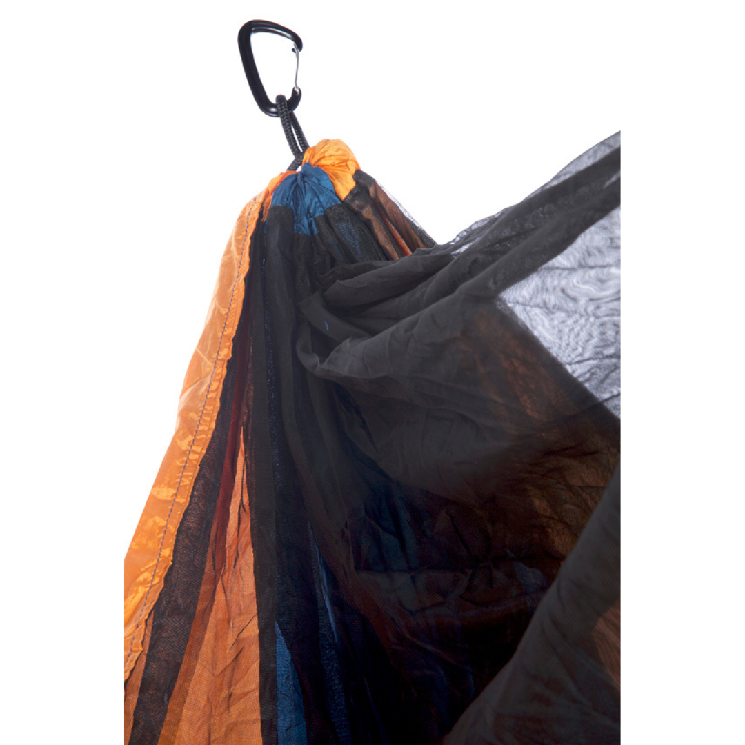 Bug Net Hammock - Majoilica Blue Body & Dark Cheddar Border - Fab Habitat , Hammocks, 