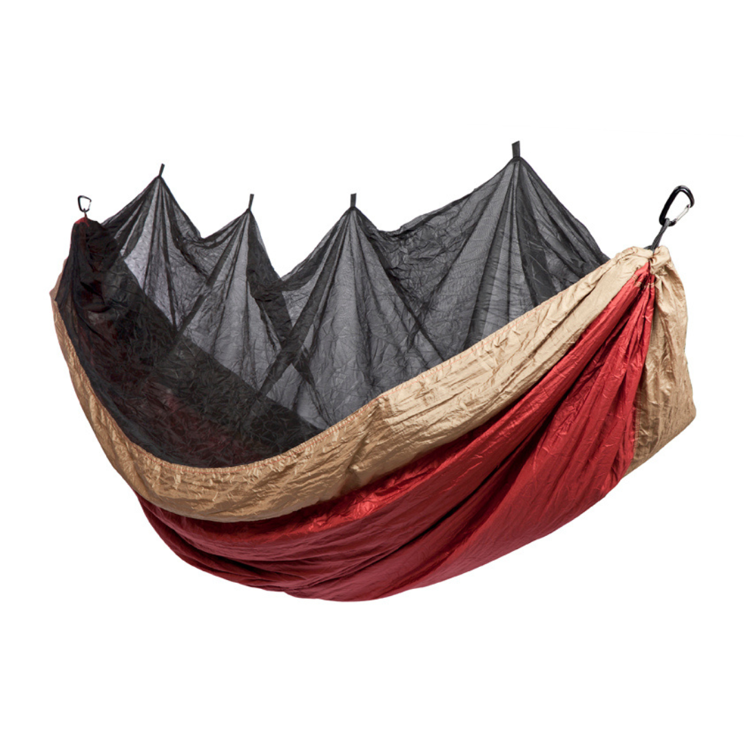 Bug Net Hammock - Ruby Wine Body & Lead Grey Border - Fab Habitat , Hammocks, 
