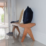 Byron Natural 2 Seater Mango Wood Rattan Bench - Fab Habitat , Benches, 