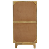 Byron Solid Wood Rattan 5 Drawer Chest Tallboy - Fab Habitat , Chest Of Drawers, 