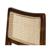 Byron Walnut Wooden Barstool with Beige Cushioned Seat