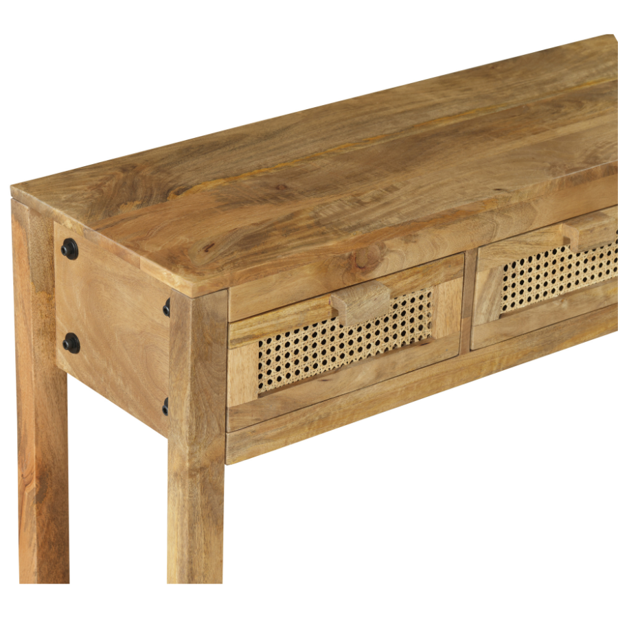 Byron 3 Drawer Rattan Console Table - Fab Habitat , Console Tables, 