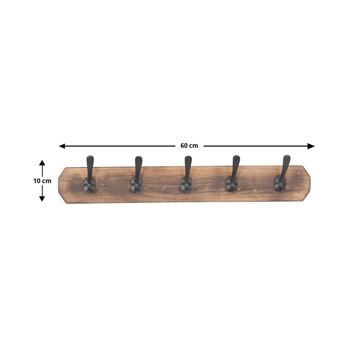 Caelum 60cm Wood and Metal Wall Hook - Fab Habitat , Wall Hooks, [product_size],