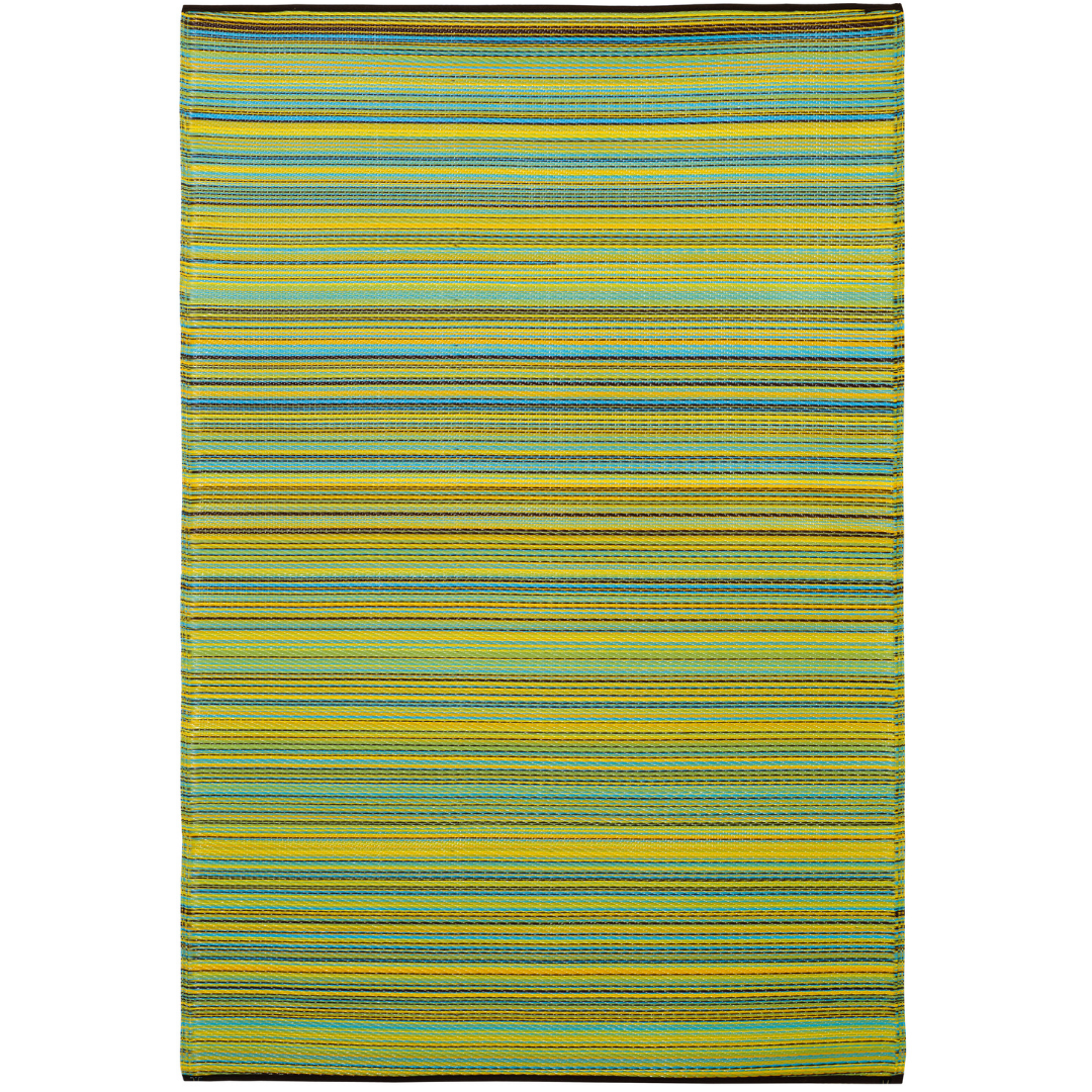 Cancun Lemon Toned Melange Recycled Plastic Outdoor Rug - Fab Habitat , Recycled Plastic Rugs & Mats, [product_size],