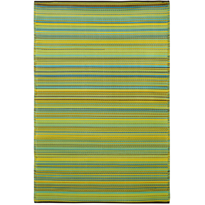 Cancun Lemon Toned Melange Recycled Plastic Outdoor Rug - Fab Habitat , Recycled Plastic Rugs & Mats, [product_size],