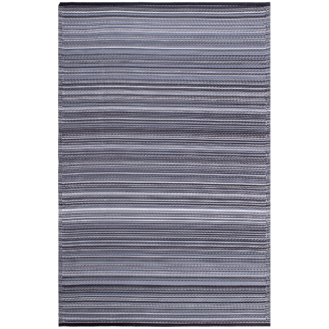 Cancun Midnight Modern Reversible Outdoor Area Rug - Fab Habitat , Recycled Plastic Rugs & Mats, 