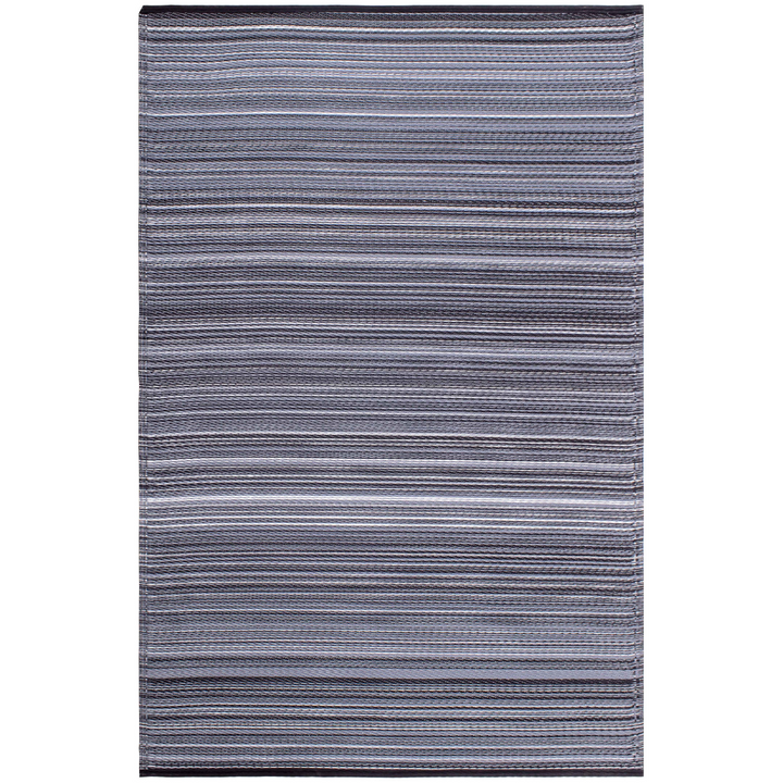 Cancun Midnight Modern Reversible Outdoor Area Rug - Fab Habitat , Recycled Plastic Rugs & Mats, 