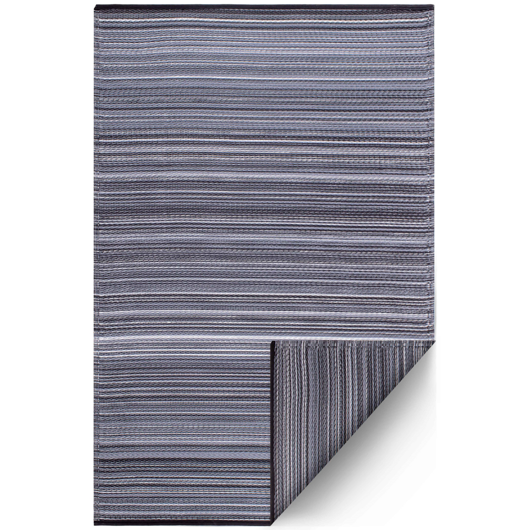 Cancun Midnight Modern Reversible Outdoor Area Rug - Fab Habitat , Recycled Plastic Rugs & Mats, 