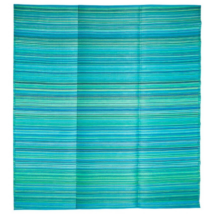 Cancun Aqua Blue Toned Melange Recycled Plastic Picnic Rug - Fab Habitat , Picnic Rugs, [product_size],