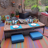 Cancun Multicolour Red Toned Melange Recycled Plastic Outdoor Rug - Fab Habitat , Recycled Plastic Rugs & Mats, 