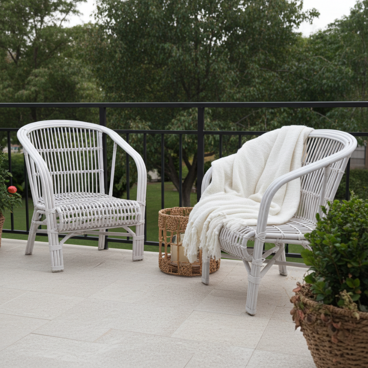 Cane White Chair