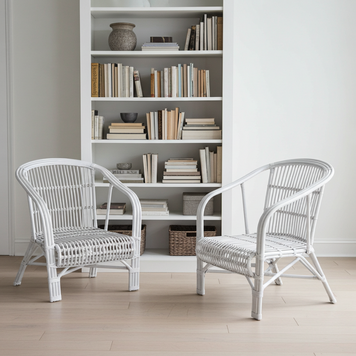 Cane White Chair