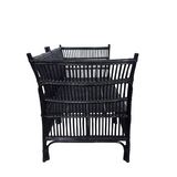 Cane 2 Seater Sofa - Black