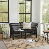Cane 2 Seater Sofa - Black