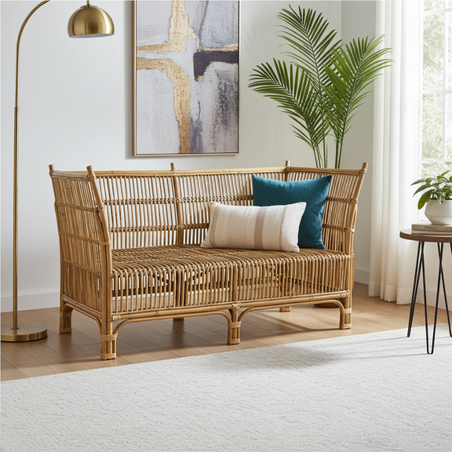 Cane 2 Seater Sofa - Natural