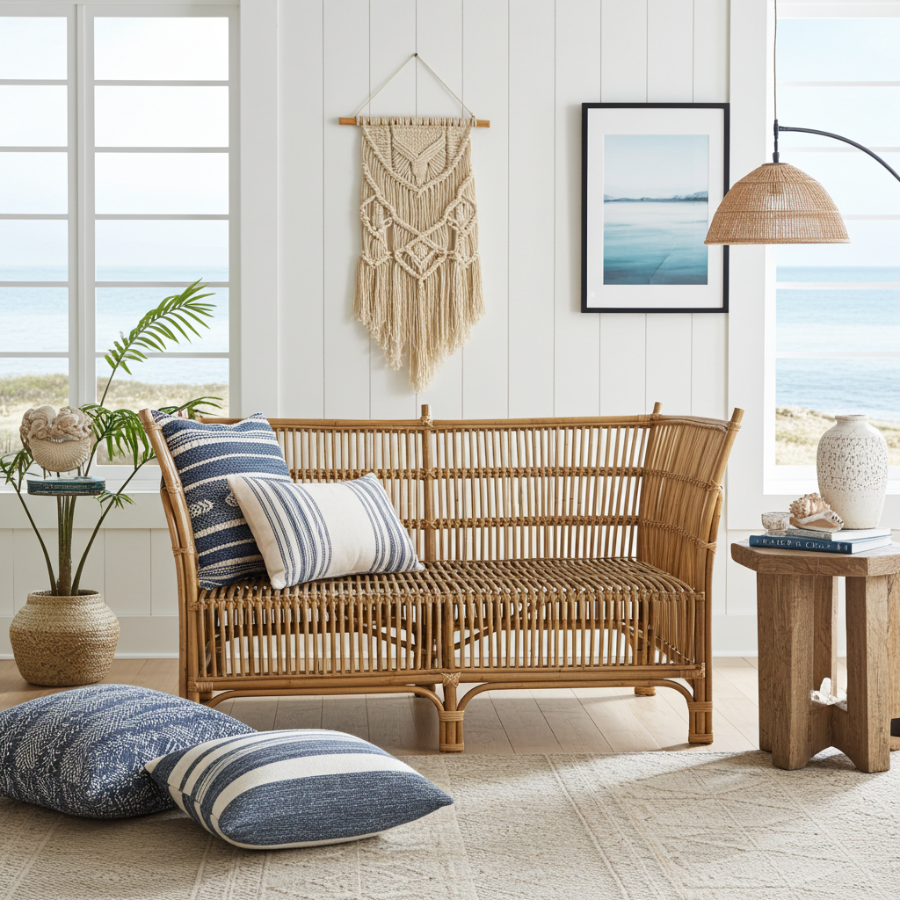 Cane 2 Seater Sofa - Natural