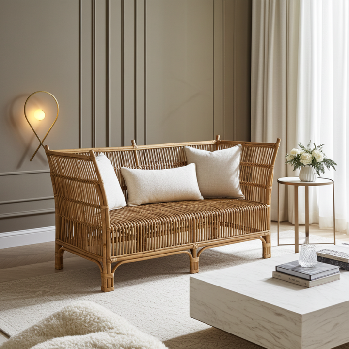 Cane 2 Seater Sofa - Natural