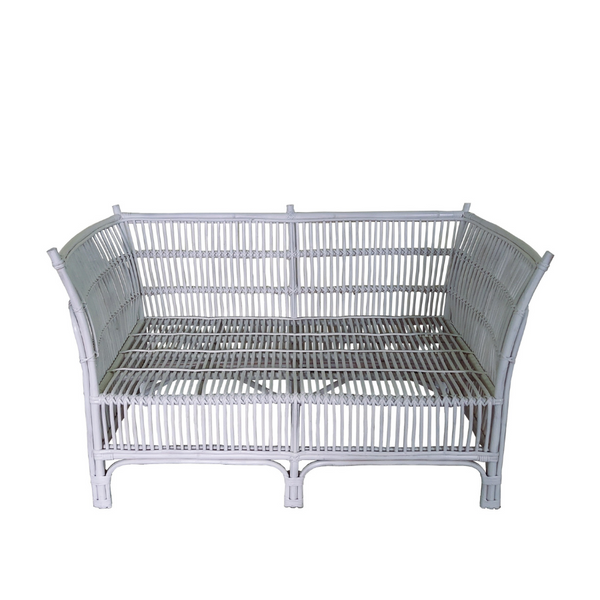 Cane 2 Seater Sofa - White