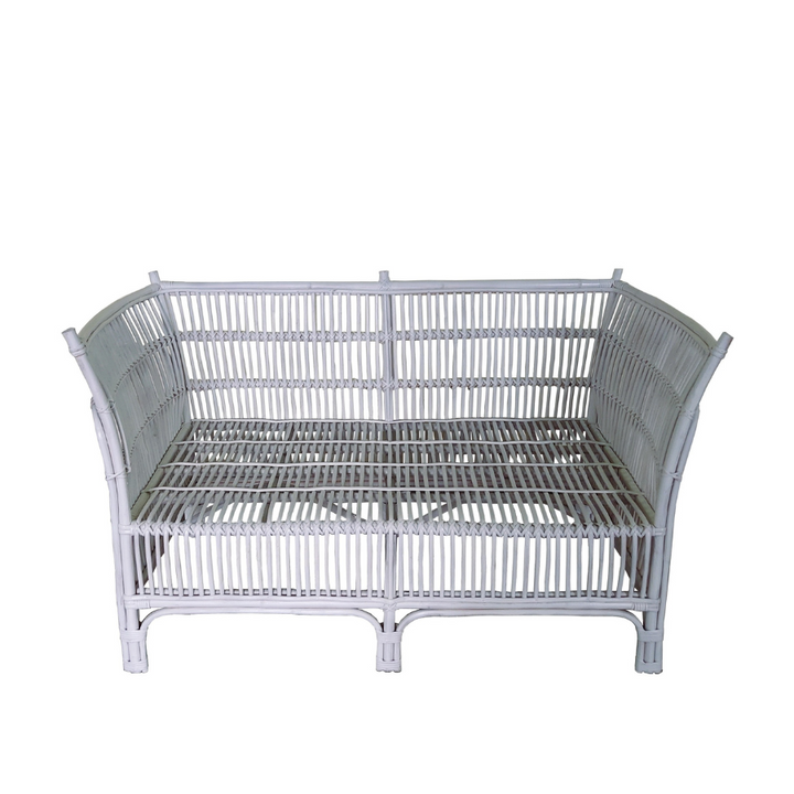 Cane 2 Seater Sofa - White
