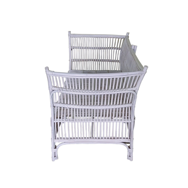 Cane 2 Seater Sofa - White