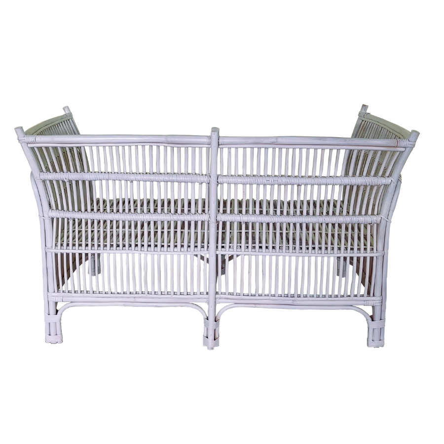 Cane 2 Seater Sofa - White