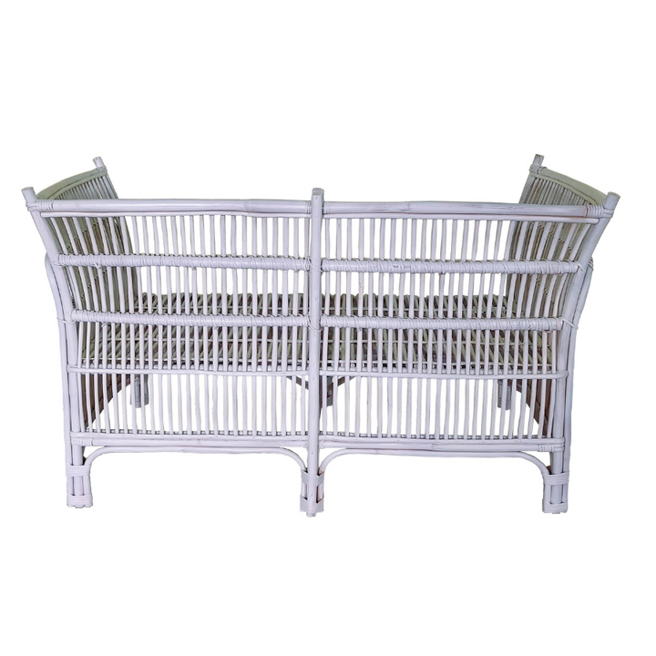 Cane 2 Seater Sofa - White
