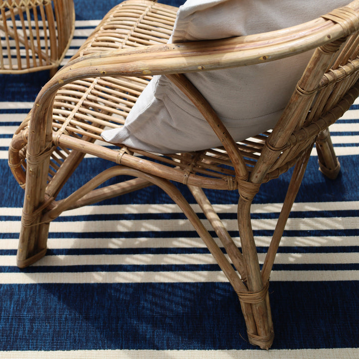 Cane chair with upholstered cushion – ideal for living room or patio, buy online in Australia