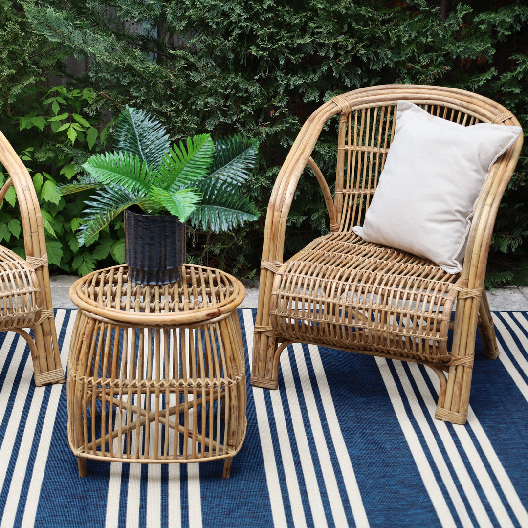 Woven rattan cane chair with minimalist design – ideal indoor seating, buy online in Australia