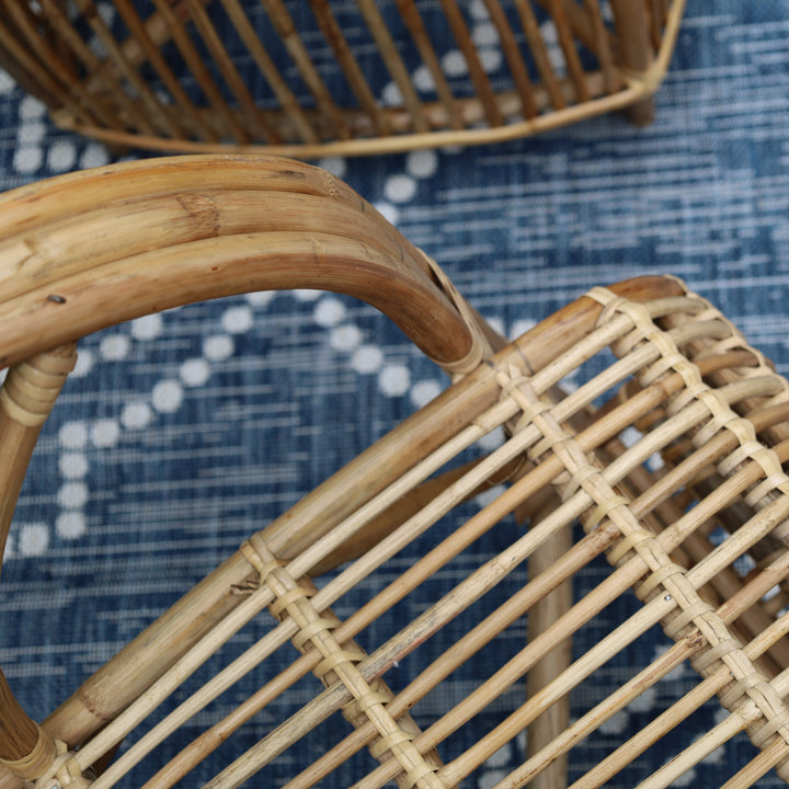 Cane wood chair with round backrest – handcrafted from sustainable materials, buy online in Australia