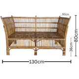 Cane 2 Seater Sofa - Natural