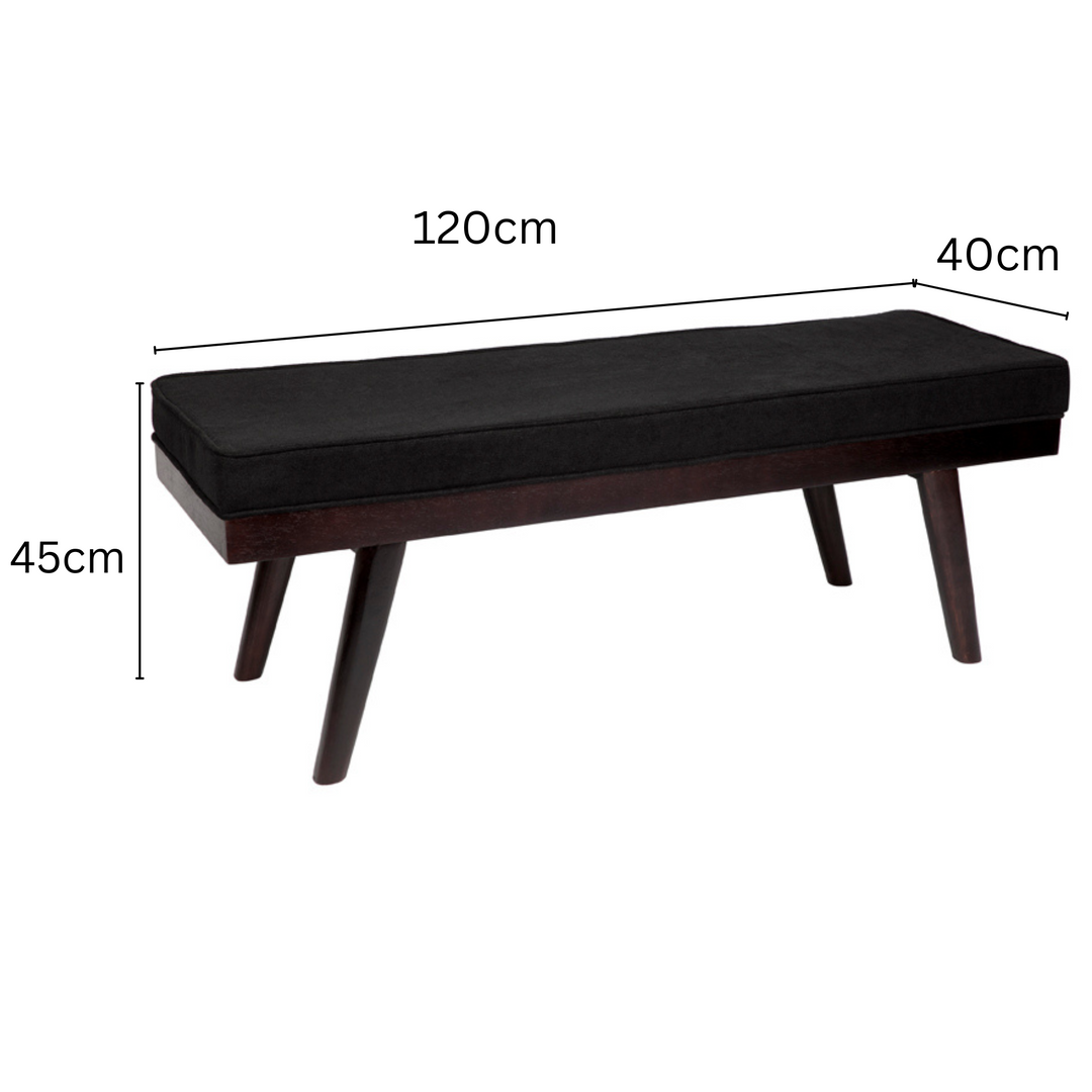 Capella Charcoal Black Round Ottoman – Upholstered Footrest – Buy Ottoman Online in Australia