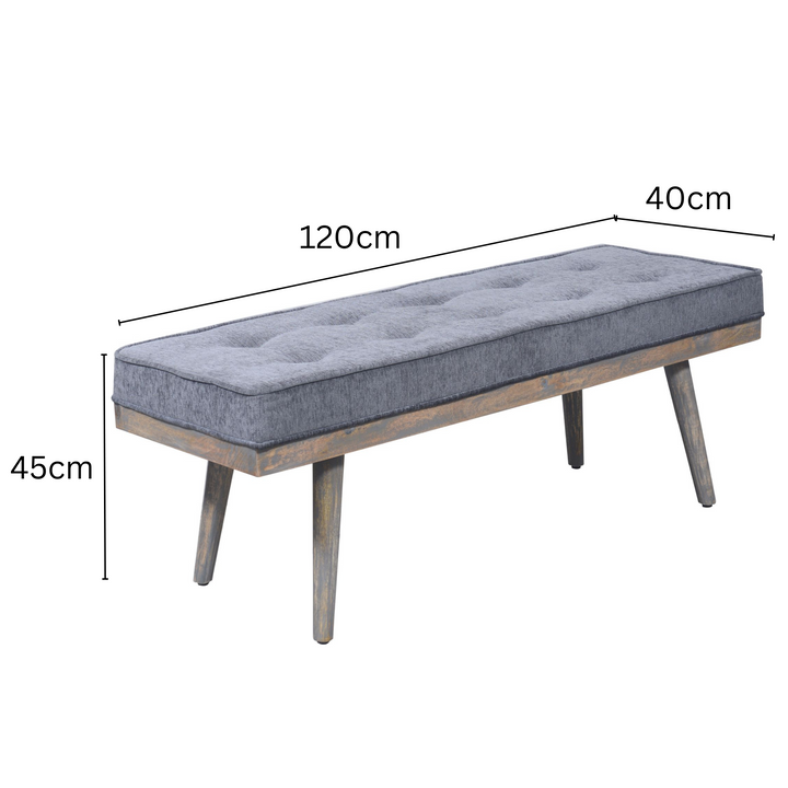 Capella Grey Fabric Ottoman – Modern Round Footrest – Buy Online in Australia