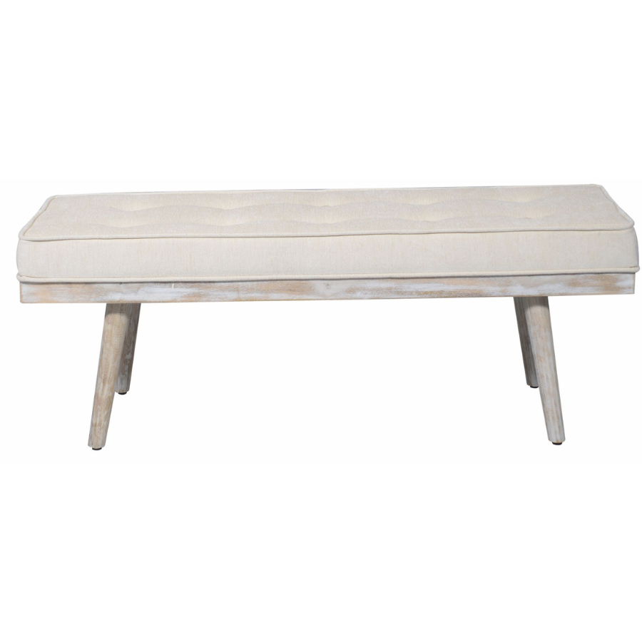 Capella Beige Upholstered Cushioned Dining Bench Seat - 120 Cm - Fab Habitat , Benches, 