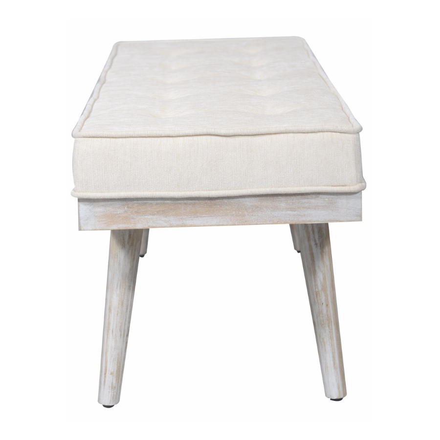 Capella Beige Upholstered Cushioned Dining Bench Seat - 120 Cm - Fab Habitat , Benches, 